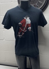 Chalktalk Sports T-Shirt Santa Clause Playing Hockey Tee Medium