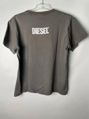 Vintage Diesel Avant Garde Y2K Logo Ripped T-shirt Size L