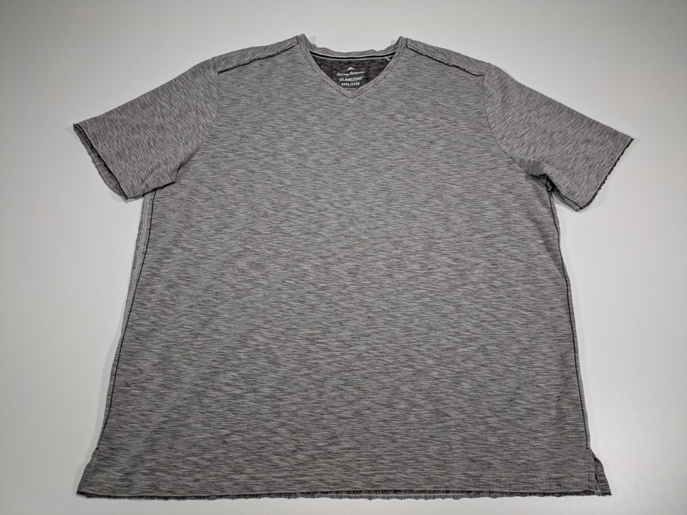 Tommy Bahama Islandzone Shirt Men 3XL Short Sleeve V Neck Gray Active UPF 30