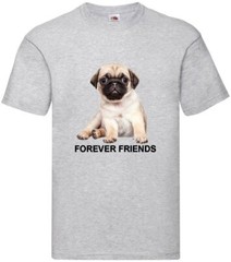 Pug Dog Pet Forever Friends Family Novelty T Shirt Various Colours And Sizes