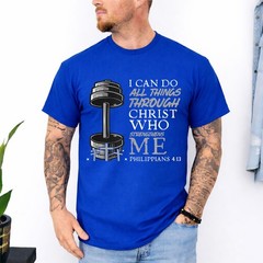 Can Do All Things Weightlifter Christian Gym Bible Verse T-Shirt
