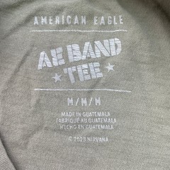 Nirvana Smiley Face Green American Eagle AE Band Tee T-Shirt Men’s MEDIUM