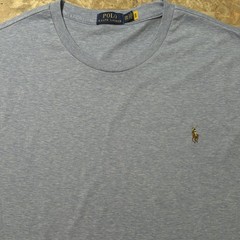 Polo Ralph Lauren Shirt Mens 2XB Big 2X Blue Short Sleeve Pima Soft Flesh Pony