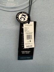 Kenneth Cole Medium Active Tech T-Shirt Sky Blue Stretch NWT