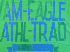 American Eagle Outfitters AEO 25 47 Mens Green Double Logo T-Shirt AEO New NWT
