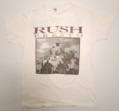 Vtg 1990 Rush Presto Tour Double Sided Concert T Shirt XL Good Cond As Pictured