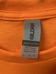 Gildan Men’s Heavy Cotton 5.3oz High Viz Safety Orange T-Shirt, Large, 2-pack