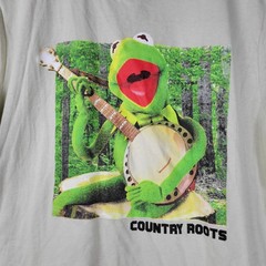 Disney The Muppets T-Shirt Large Green Kermit The Frog Country Roots Graphic Tee