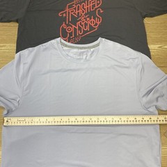 Mens T-Shirt 2 Pcs Short Sleeve Basic Tee Casual Gym Workout Top Size L
