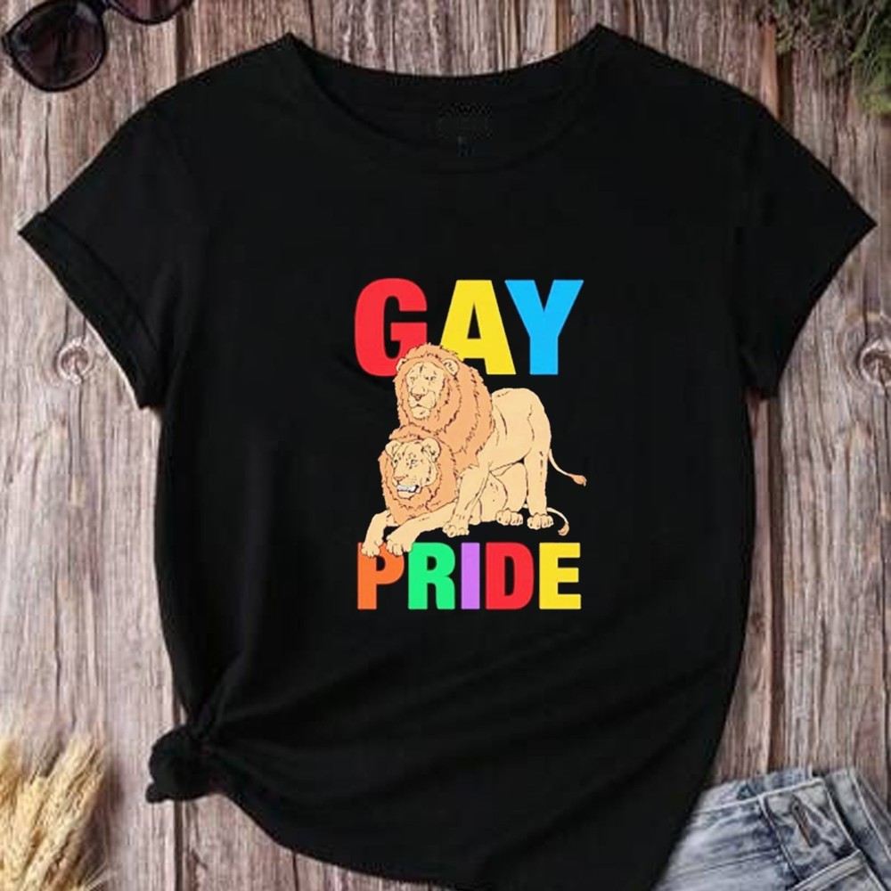 Lion Gay Pride Tee, Funny LGBTQ+ Pride Month Tee, Love Human Rights Supporters