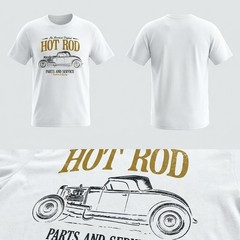 Vintage Hot Rod T Shirt Men Black Graphic Tee Retro American Classic Car Top Sz