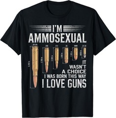 Funny I’m Ammosexual Guns Lover Enthusiast Second Amendmen Unisex Cotton T-Shirt
