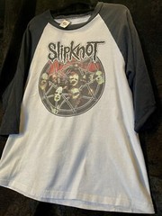 Vintage Rare Slipknot Large Metal Band Iowa Shirt USA 🇺🇸3/4 Sleeve Very Worn