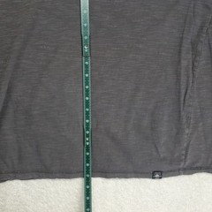 Men’s Henley Twofer Shirt Large Gray Brown Thermal Sleeve MMA Y2K Skater 90’s