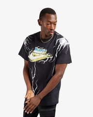 Nike Max 90 World Order T-Shirt Black Bold Lightning Logo Black size S, M, L, XL