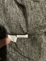 Distortion Mens XL Gray Long Sleeve Henley Shirt Ribbed Shoulder Casual Tee