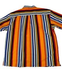 Weiv Of Los Angeles Brilliant Colored Stripe Short Sleeve Button Shirt Mens 2XL