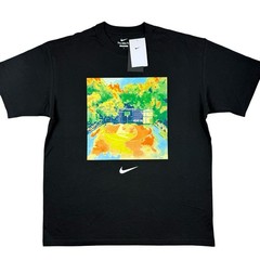 NEW Nike Max90 Watercolor Painting Basketball $45 MSRP Center Swoosh t-shirt M