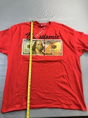 Headgear Classics Men’s T-Shirt Bandemic 100 Dollar Bill Size 2XL Red Tee NEW
