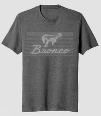 CHECKERED FLAG SPORTS FORD BRONCO GREY MEN’S SHORT SLEEVE TEE SHIRT LOGO
