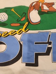 Tweety Bird Looney Tunes Shirt Tweed Off Golf XL 1993 Used White Velva Sheen WB