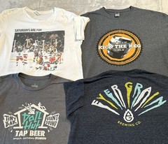 Large Barstool Sports Dive Bar Shirt Club Lot USA Hockey Saturdays Brewing Beer