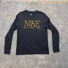 Nike Shirt Medium Black Yellow Sportmode Tuned Air Graphic Tee Streetwear
