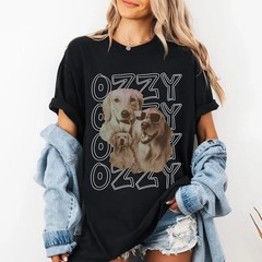 Personalized Cat Pet Photo Comfort Tee Custom Dog Shirt Gift