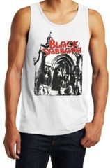 Black Sabbath Vintage Heavy Metal Rock Band White Tank Top Men’s Sizes