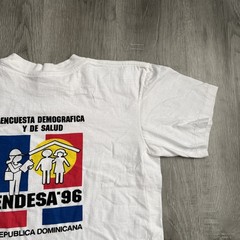 Vintage Sandria ENDESA 96 Shirt Mens Medium White Dominican Republic 90s Tee