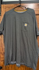 Carhartt Men’s Force Gray T-Shirt Gray 2XL Relaxed Fit