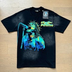 Men’s Hell Studios star Hip hop Angel Devil Singing tee washed T-shirt