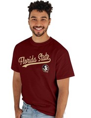 Blue 84 Mens Florida State Seminoles T-Shirt Cursive Team Color Team Color