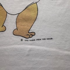 Vintage 1991 Words From The Womb Labor Day Funny Humor Graphic T-Shirt USA – 2XL