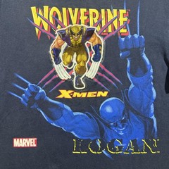 Vintage X-Men Wolverine Shirt Youth Small Blue Logan Marvel Graphic Tee 2005