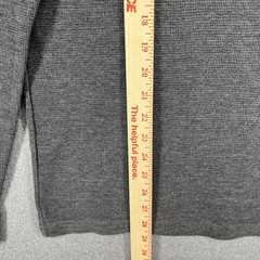 CSG Thermal Shirt Mens Medium Charcoal Gray Waffle Knit Long Sleeve Crewneck