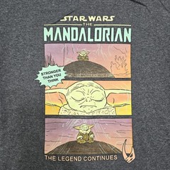 Star Wars Mandalorian Shirt Adult Medium Gray The Legend Continues