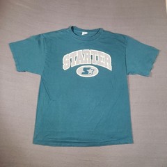Vintage 90s Starter Logo T-Shirt Mens Size Xl Green Single-Stitch