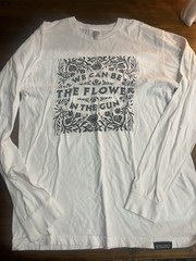 Michael Franti & Spearhead Band Long T Shirt Blue “ We Can Be Flower In The Gun”