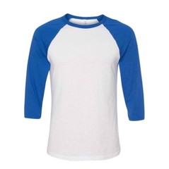 New 3/4 Sleeve Raglan Baseball Mens Plain Tee Jersey Team Sports T-Shirt M-XL