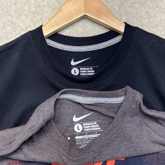 Nike T Shirt Bundle Mens Large Air Max Graphic Black Gray Lot 2 Streetwear