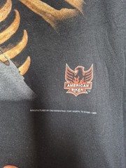 Vintage Harley Davidson 3d Emblem Bad Bones Amrican Biker Tee XL