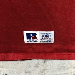 vtg Russell Athletic Shirt Mens 2XL Red Pocket Tee Cotton Made in USA Crewneck
