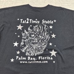 Tat2 Times Studio Shirt Mens XL Black Palm Bay Florida Tattoo Skull Tee Gildan