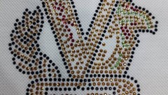 New Men Luxury Diamond V-Letter Rhinestones Fashion Polo T-Shirt High Quality