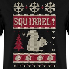 Squirrel Ugly Christmas Sweater Faux Knit Men’s T-Shirt