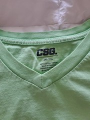 CSG Lt. Green Work T-Shirt, Men’s, Size 3XL, 0166