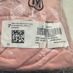 Jmierr 3 Pack White Black Pink Short Sleeve Cotton T-Shirt Mens Size M New