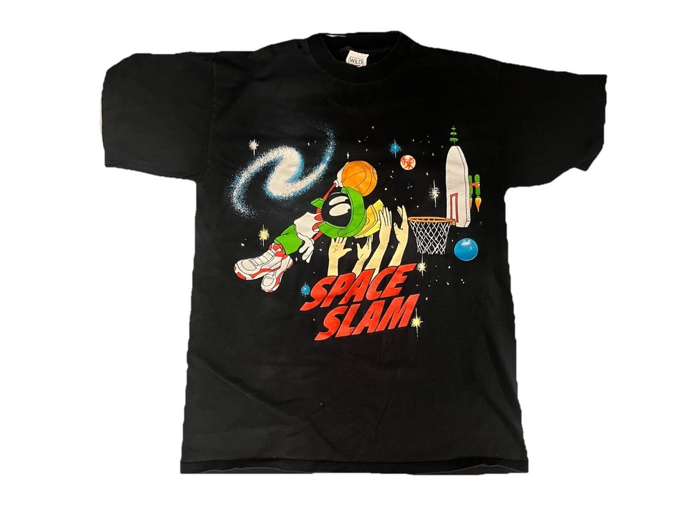 Vintage Rare Marvin The Martian Space SLAM Space Jam Tshirt Single Stitch Large