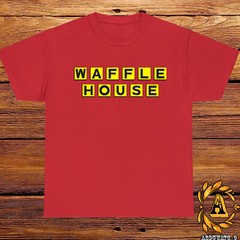New Waffle House Restaurant Logo Black/Sport Grey/White/Navy/Red T-Shirt S-5XL